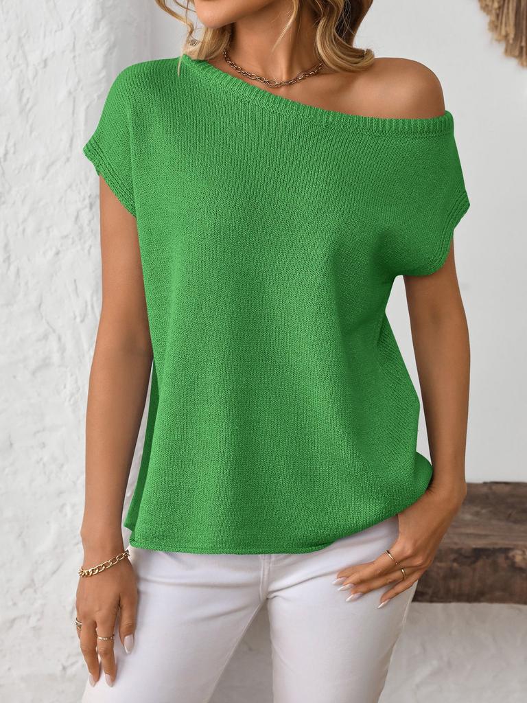 2025 New Collection! Women's Y2K - Inspired Summer Knitted Pullover Sweater Top, Blending Retro Charm with Modern Style