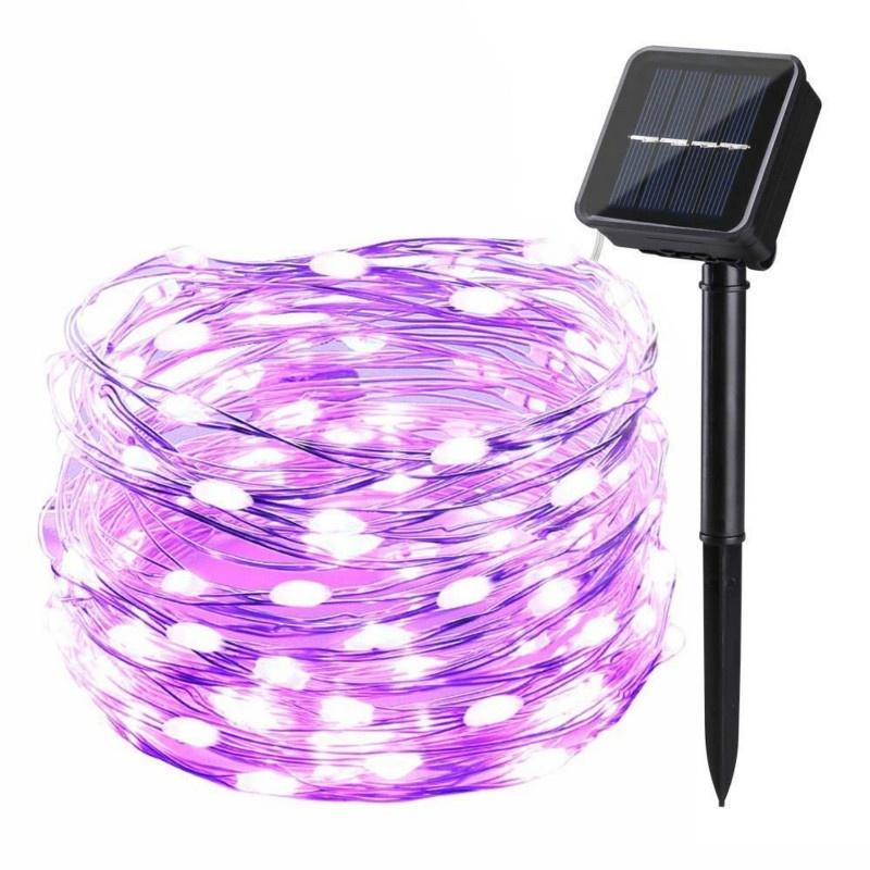 Solar String Lights Garland Christmas Decorative 8 Modes Fairy Lights Copper Wire For Outdoor Wedding Homes Party Garden