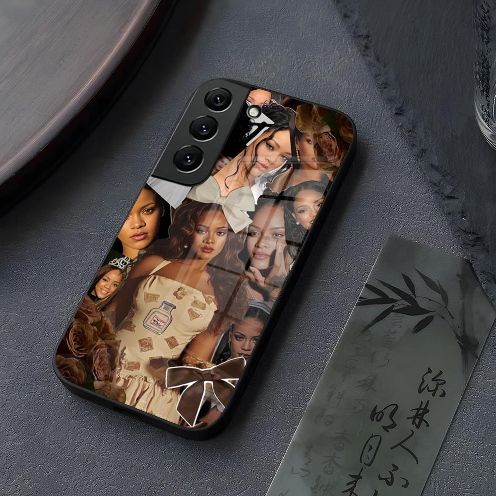 R-Rihanna Singer Phone Case Glass For Samsung Galaxy S26 S25 S23 S24 S21 S22 S20 Ultra Fe Plus A15 A14 Cover