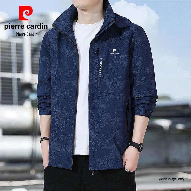 Pierre Cardin Men's Waterproof Windbreaker: Loose-Fit Casual Jacket for Spring & Autumn