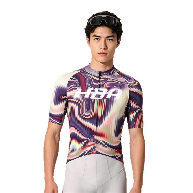 Mens Womens Cycling Jerseys Quick Dry Breathable Short Sleeve Road Bike Shirts Fluid
