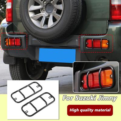 Automobilio galinių rūko žibintų dangtelio apdaila metalinė rūko žibintų apsauga 2007-2017 Suzuki Jimny priedai, juoda, 2vnt.
