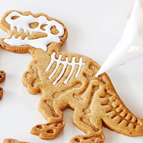 Large 3-Piece Dinosaur Cookie Cutter Set for Baking and Confectionery