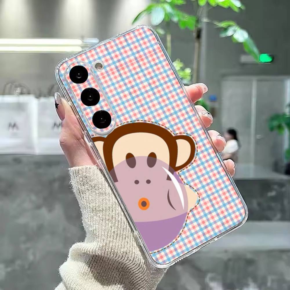 Cute Fun American Brand P-Paul Frank Phone Case For Samsung Galaxy A91,80,73,72 ,71,53,52,32 ,31,22,21s,20,Transparent Case
