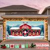 Weihnachtsdekoration Festliches Thema Feiertagsbanner Feiertagsdekoration Illustriertes Santa-Banner für Familienzusammenkunft Winter
