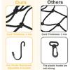 2-Pack Bungee Net Motorcycle Cargo Net, 12" X 12" Small Cargo Net Stretch To 24" With 6 Adjustable Hooks Bike Bungee Cord Net