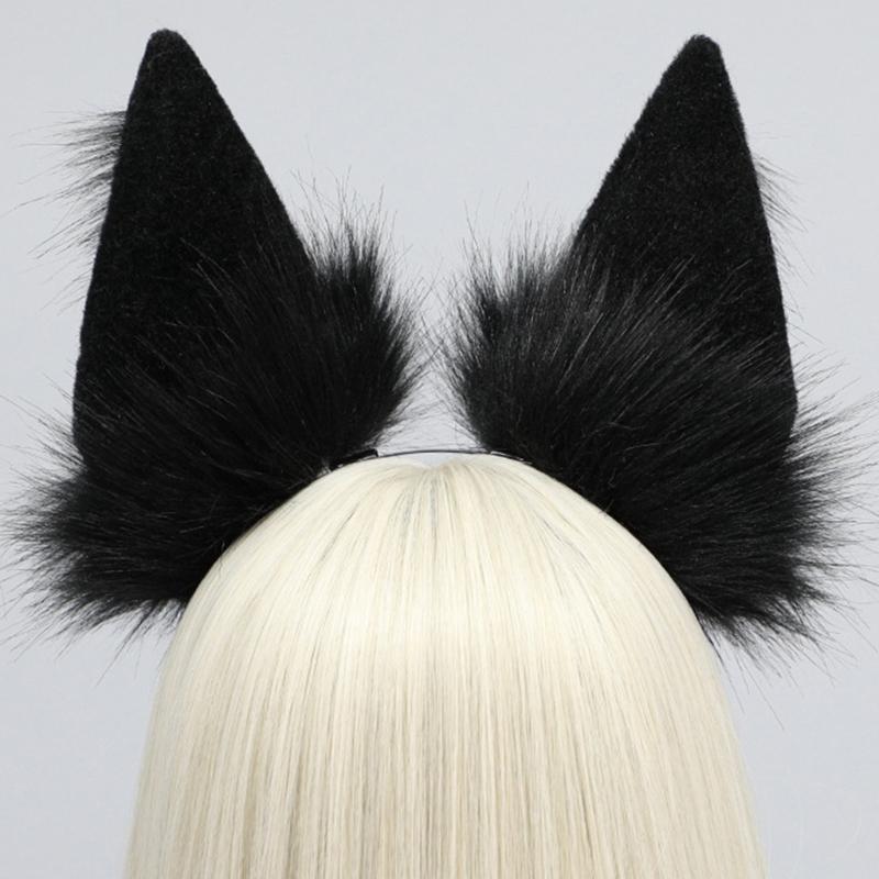 Anime Headband for Party Japanese Dog Ear Hairhoop Girl Halloween Dress Up Hairband  Costume Masquerade Headwear
