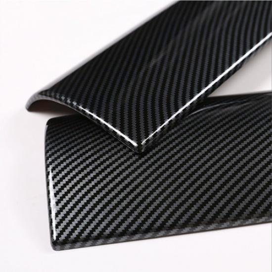 Carbon Fiber Car Central Storage Box Decor Cover For Nissan Rogue -2025