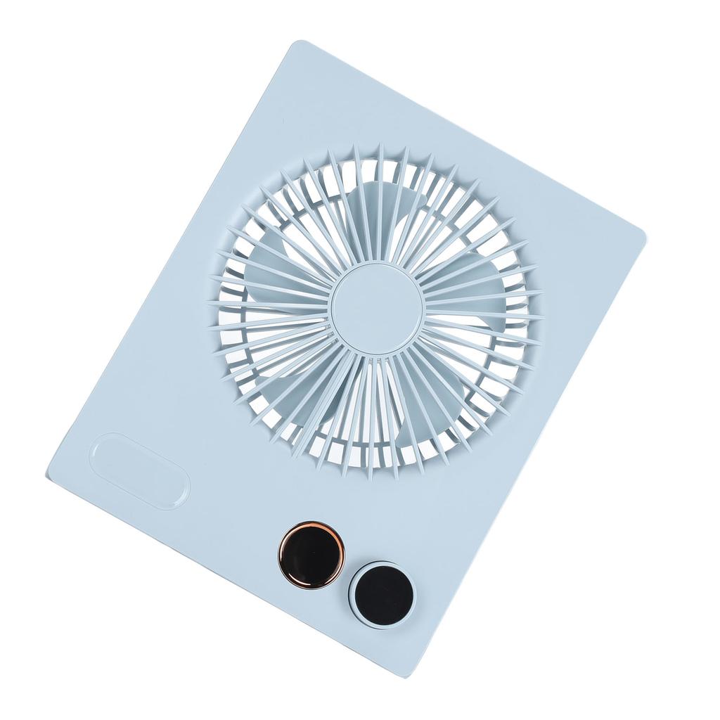 Ultra Thin Table Fan Desktop Flat Battery Operated Standing Hanging Portable Foldable Step Less