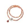 Moon River Cats Eye Strawberry Crystal Double Layer Bracelet Women