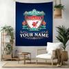 Liverpool Fc Logo Personalized Name Tapestry Lightweight Tapestry Machine Washable Great for Living Room All-Season Use Unique Gift for Family Friends