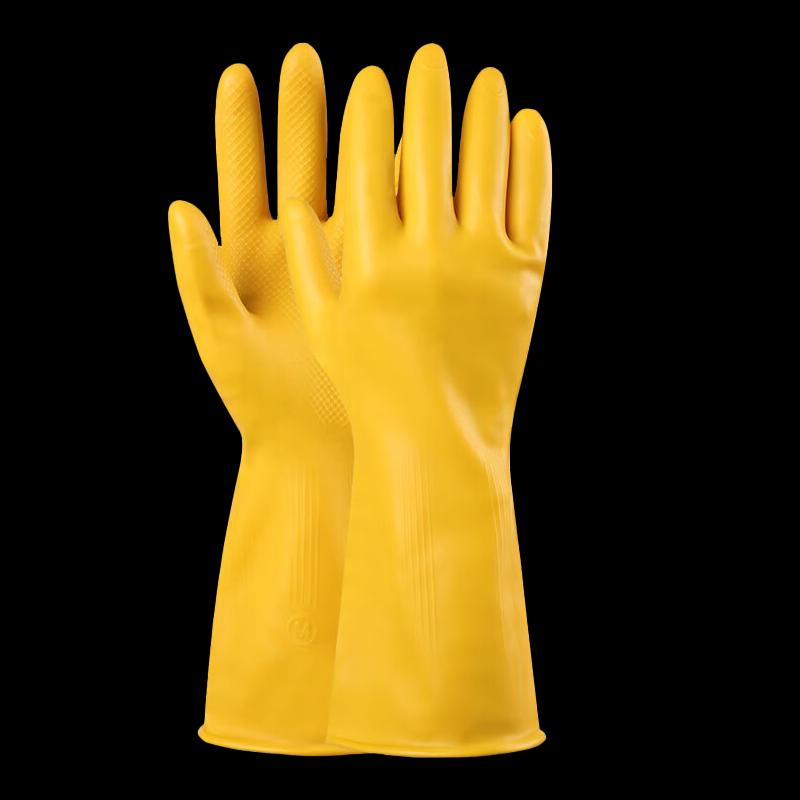 Thickened Fiberglass Rubber Gloves