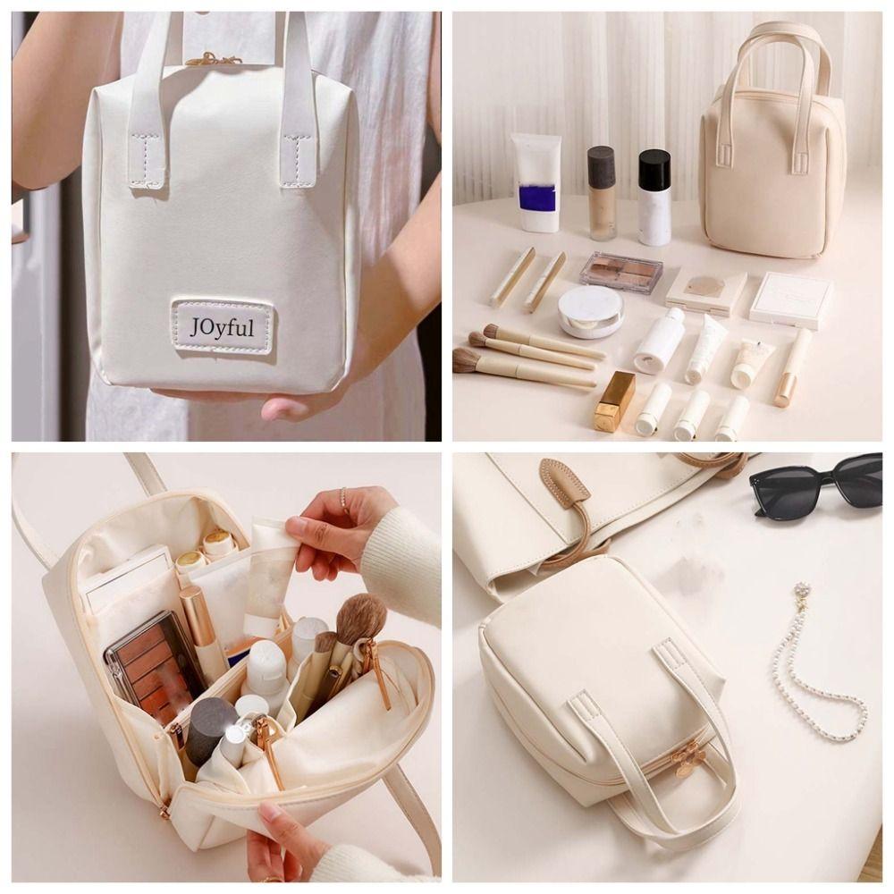 

Shell Shape Makeup Pouch Bag Letter Travel Wash Bag Fashion PU Leather Cosmetic Bag Female/Girls