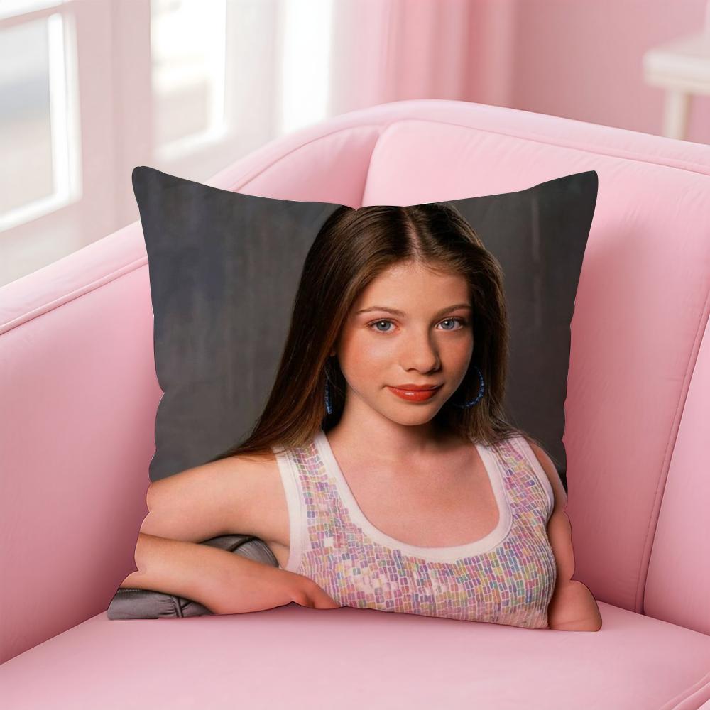 

M-Michelle T-Trachtenberg Cushion Cover Comfortable Reversible Pillow Cover Ideal for Car Sofa Bedroom & Beyond 16x16Inch