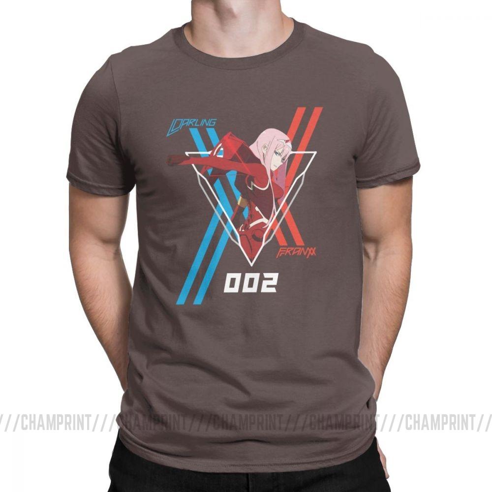 Darling 002 Darling In The Franxx Zero Two T Shirt For Man Short Sleeved Tee Cotton