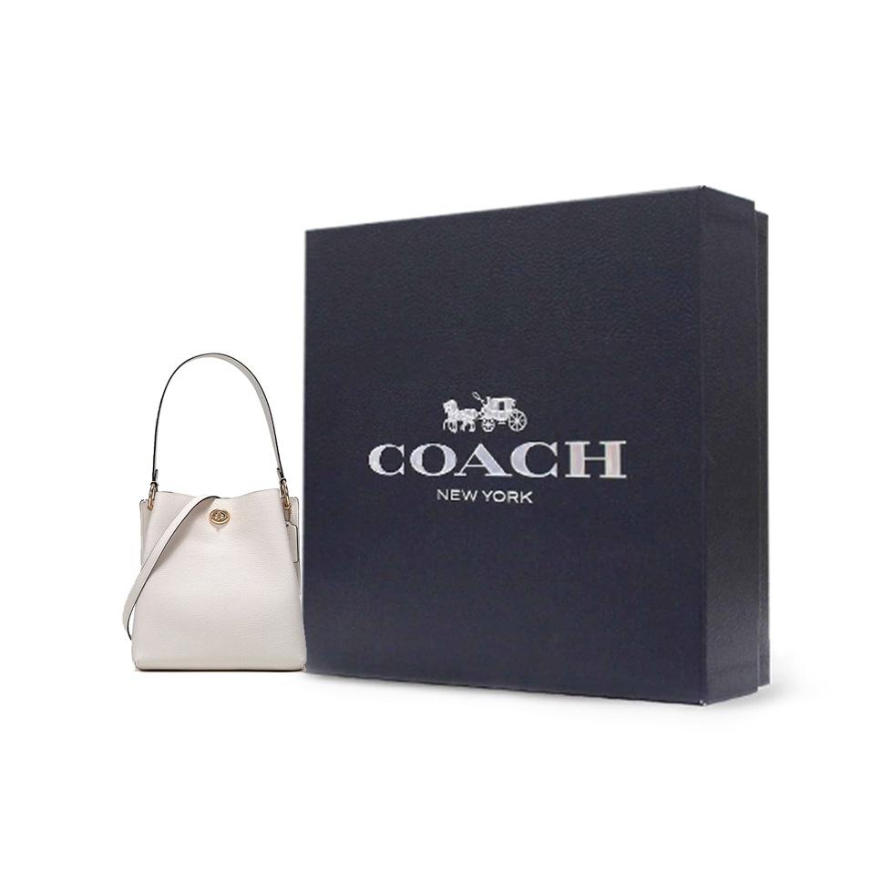 Coach Charlie 26 Adjustable Detachable Shoulder Strap Polished Pebble Leather Bucket Bag Crossbody Shoulder Bag Medium Women bags 55200-GDHA