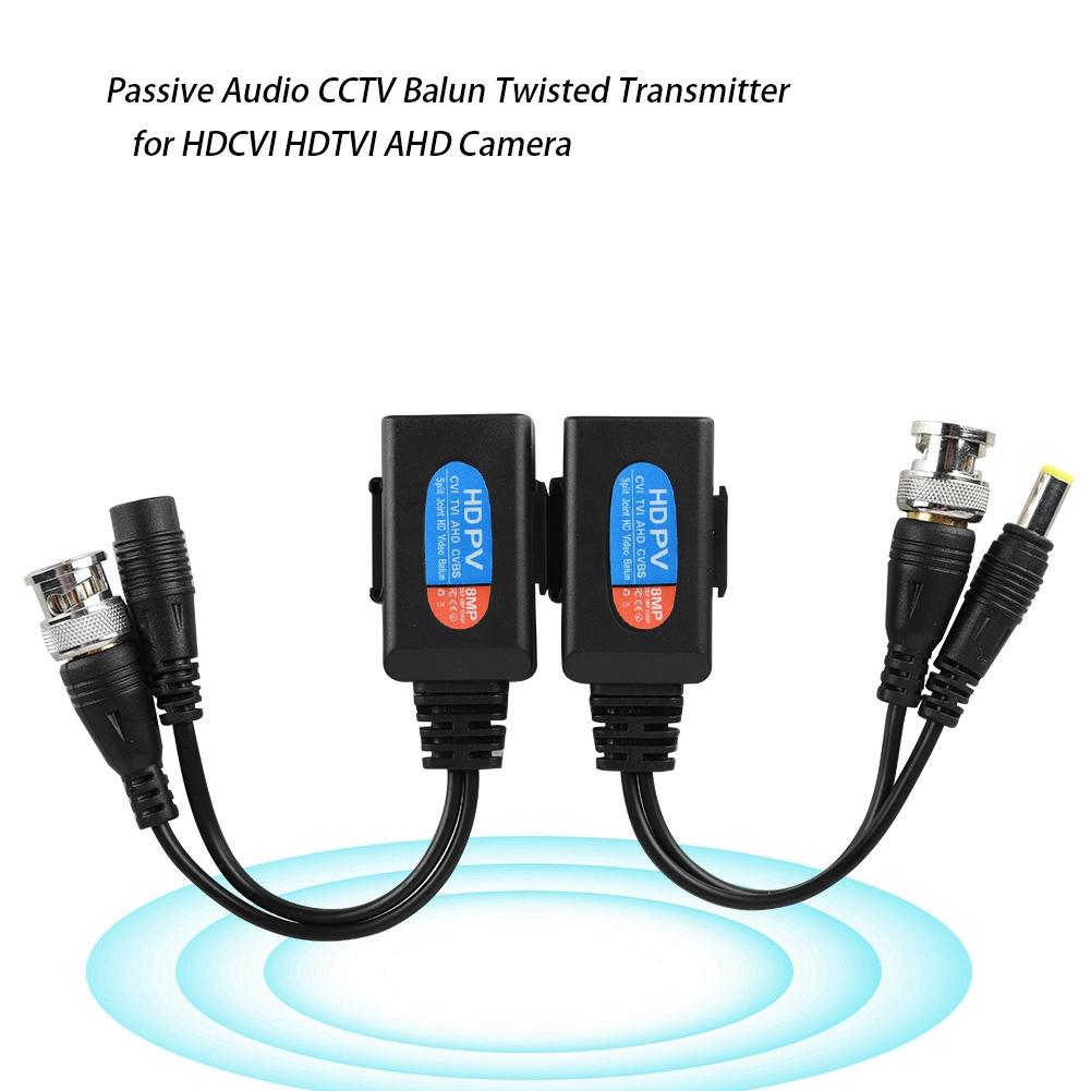 Passive Audio CCTV Balun Twisted Transmitter Power Supply for HDCVI HDTVI AHD Camera
