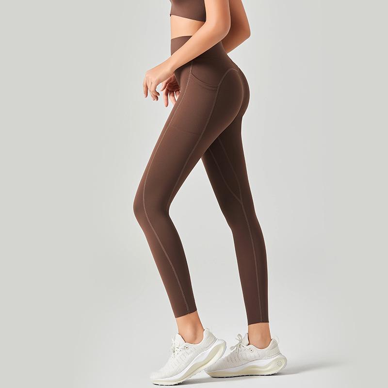 Women's High Waist Seamless Yoga Leggings - Nude Feel, Tummy Control, Hip Lift, Spring/Summer Fitness Pants