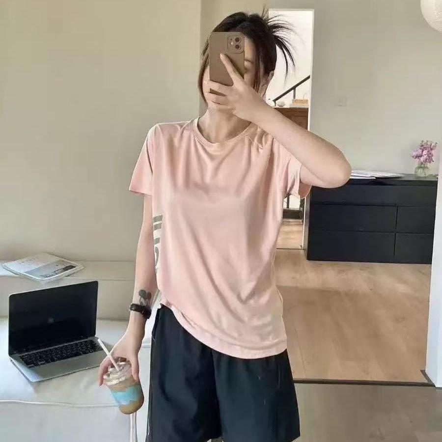 Women's Quick-Dry Oxygen Sportswear: Summer Ice Silk Elastic Fitness Running Yoga Two-Piece Casual Set
