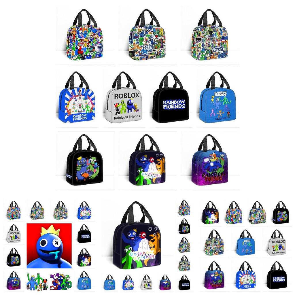 Rainbow Friends Cartoon Style Lunch Bag Thick Aluminum Foil Insulated Picnic Bag