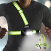 500 Lumens Running Lights for Runners with Reflective Straps, 7 Modes & 45° Adjustable Running Light, IPX4 Waterproof Chest Running Light Vest for