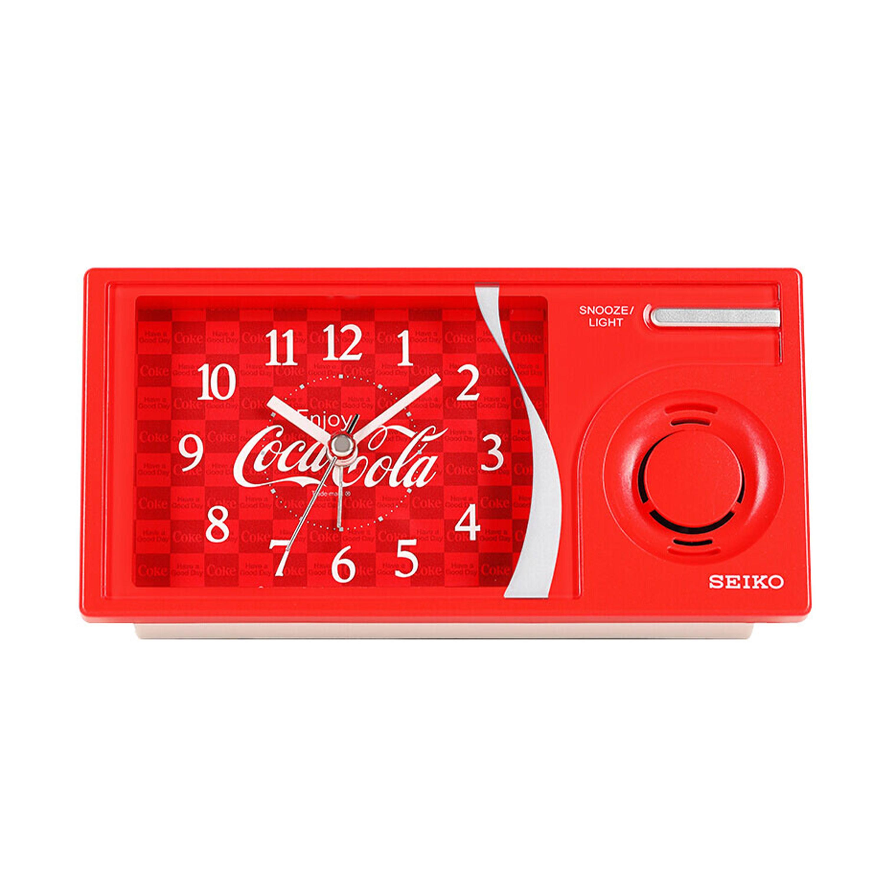 SEIKO Electronic Movement Alarm Clock Unisex QHP901R Cola Red Watch Case