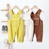 Korean Kids' Corduroy Overalls with Crotch Opening (0-3 Years) - 2026 New Style