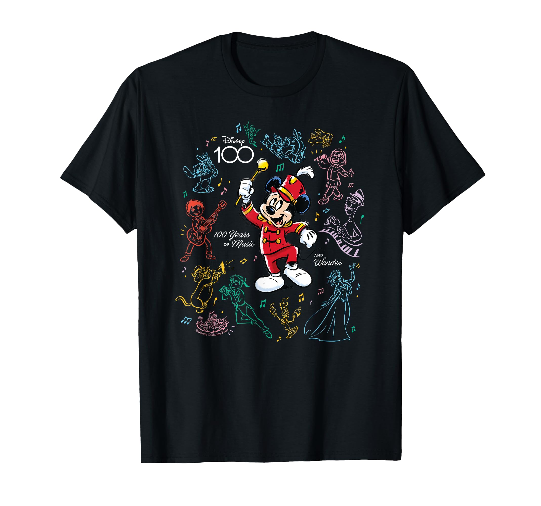 

Disney 100 Years of Music and Wonders Mickey s Music D100 T-Shirt