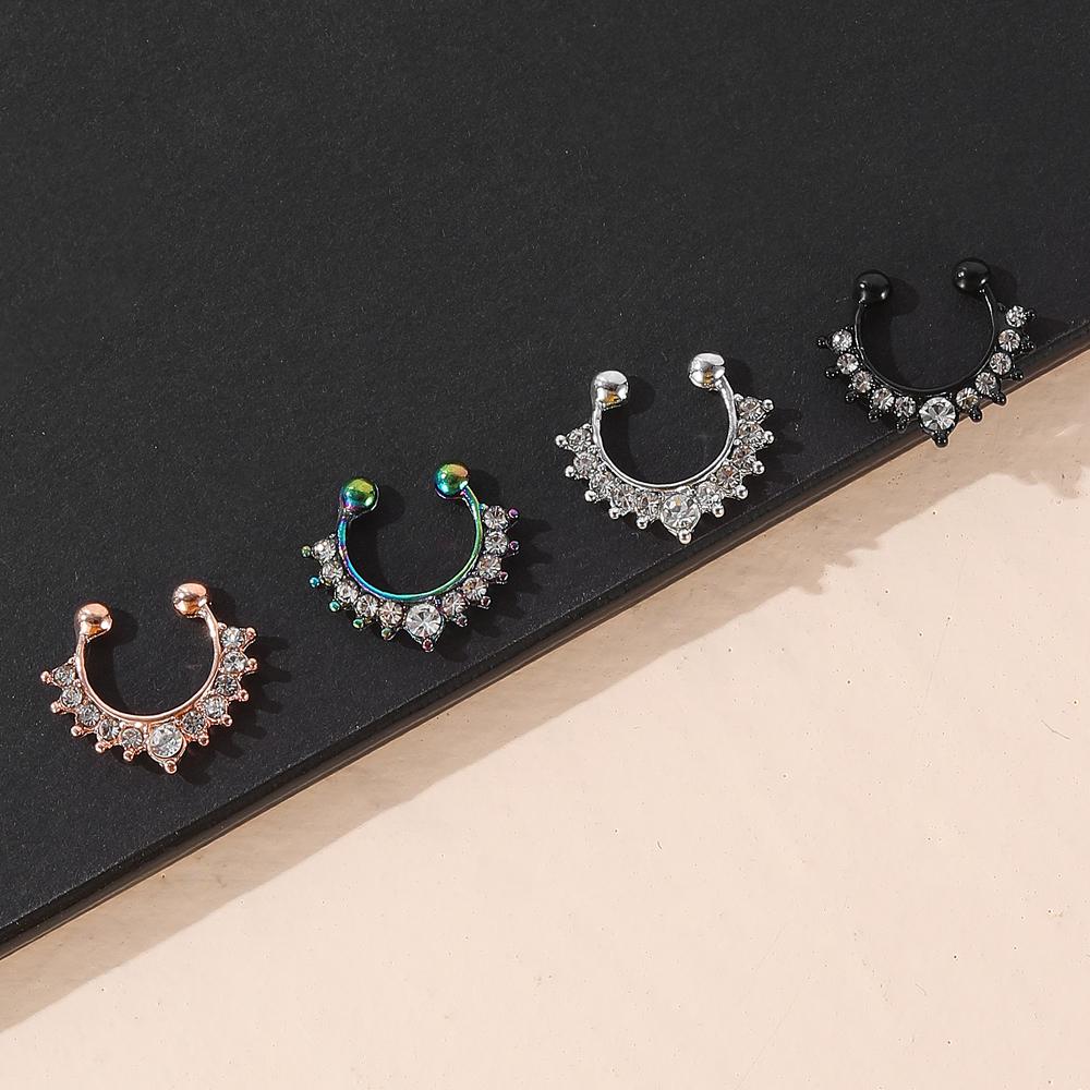 Ring Safe Luxury Nose Nail Fine Nose Nail Non Zirconia Nose Ring Stainless Steel Nose Nail Cartilage Earring Spiral Pierced Jewelry