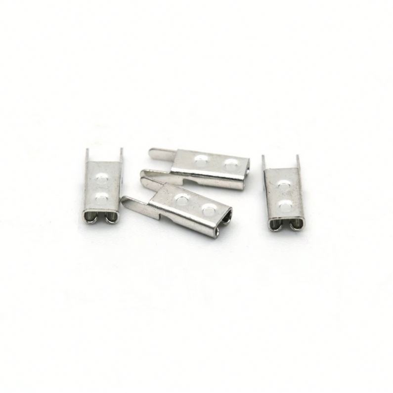 100pcs 2.8mm Spring Circuit Board Plug-In Female Terminal Tin Plated Copper Wire Ear Connection Electronic Components