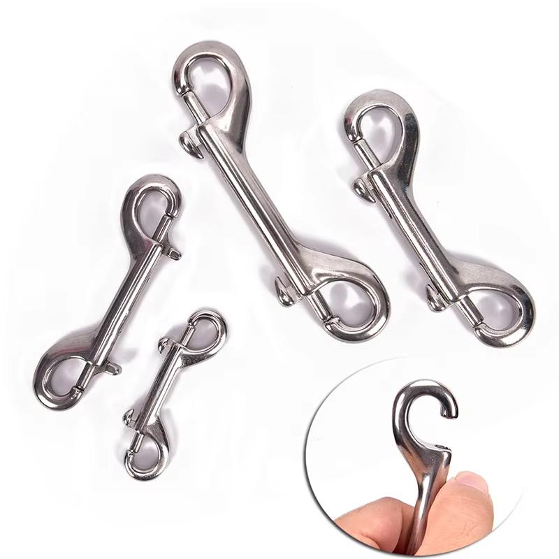 65mm 90mm 100mm 115mm Double Ended Scuba Diving Hook Stainless Steel Eye Bolt Snap Hook Quick Draw Link Carabiner