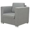 Armchair - vidaXL - Light Grey - High-quality Fabric - 1 Seat - Contemporary - Design