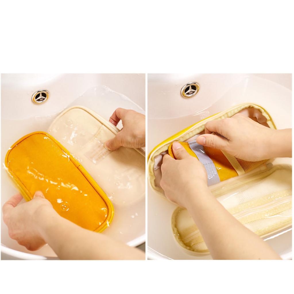 Stationery Bag Large Capacity Students Macaron Color Matching Canvas Pencil Bag Stationery Box