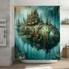 Steampunk Style Bath Shower Curtain Fabric Waterproof Decorative Home Bathroom Accessories Rustic Metal Industrial Design