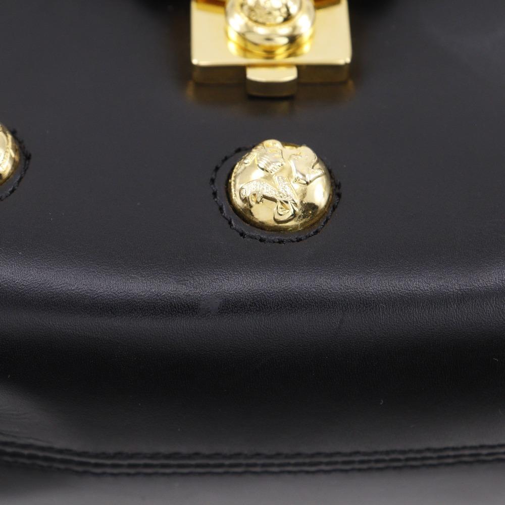 Salvatore Ferragamo Pochette Shoulder Bag DQ-21 5640 2-way clutch black leather Women Used