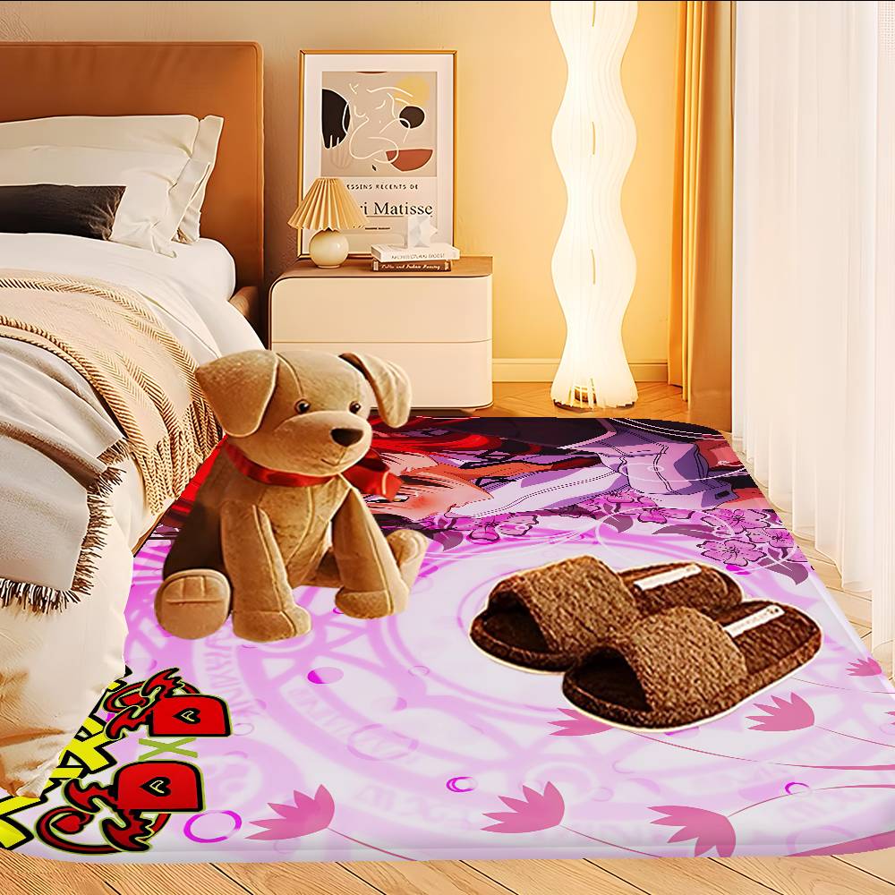 High School DxD Anime Floor Mat INS Style Soft Bedroom Floor House Laundry Room Mat Anti-skid Household Carpets