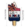 Hello Summer Door Sign Ice Cream Shape Hello Summer Decor Colorful Independence Day Decorations Front Door Summer Signs For Home