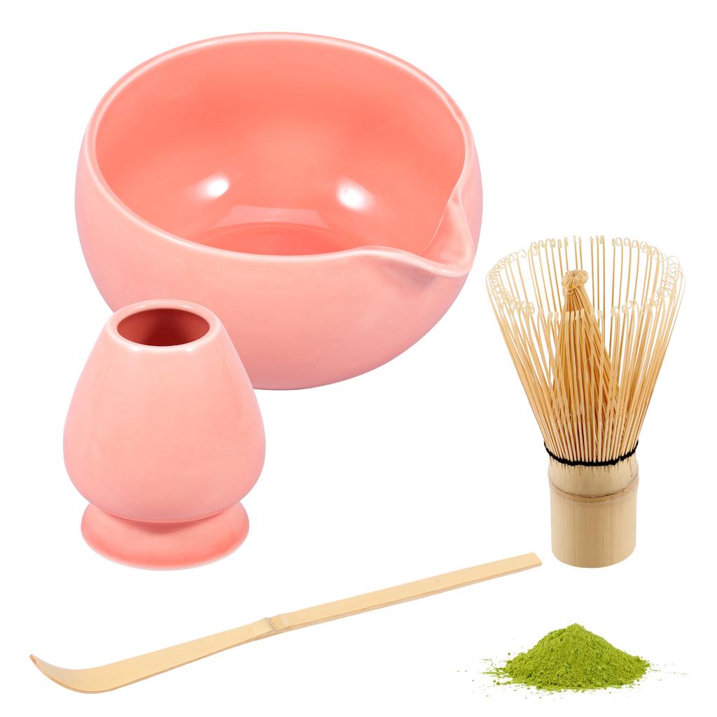 4 Pcs Matcha Whisk Set for Beginners Elegant Bamboo Japanese Matcha Tea Making Kit with Whisk Stand Scoop Bowl for Tea Lovers