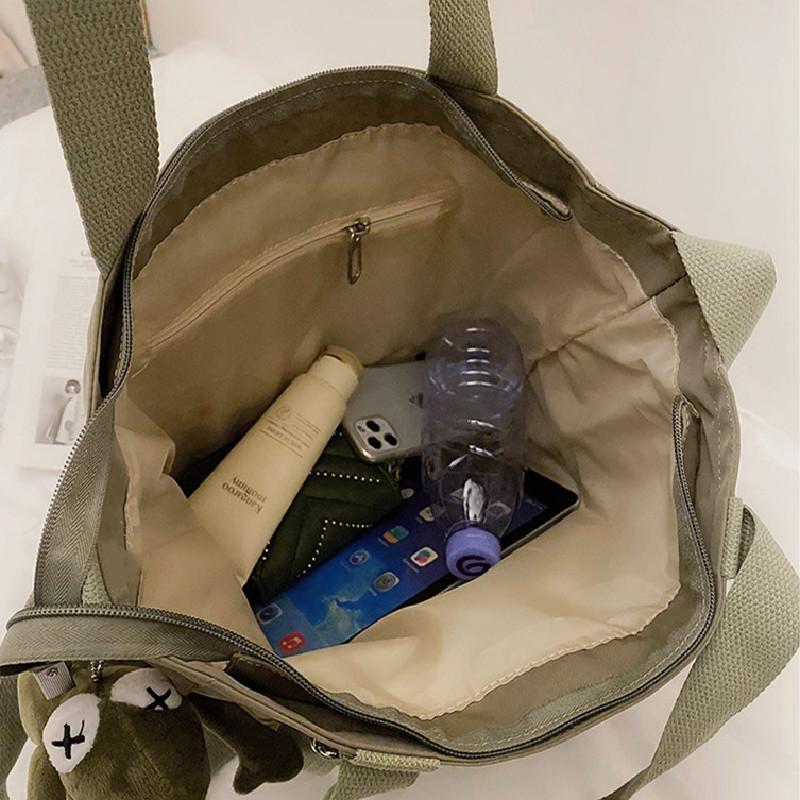 Vanntette nylonhåndvesker skuldervesker høy kapasitet dame crossbody-vesker avslappet dame messenger tote shoppingveske skolesekk