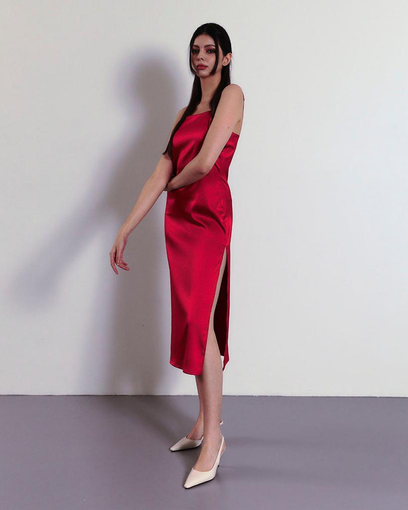 Binaj Spandex Satin Long Dress Rd