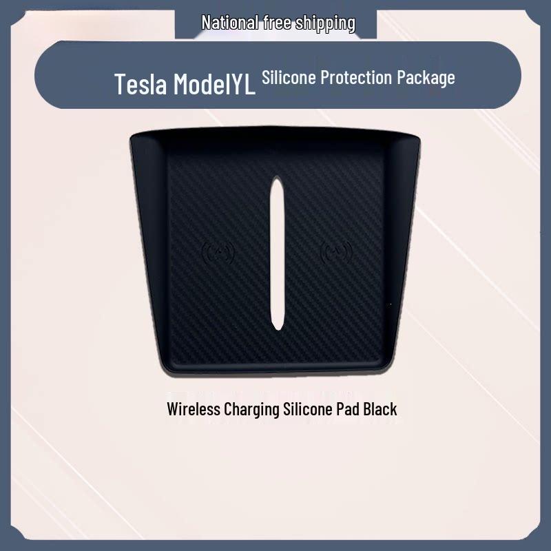 

Tesla Model Y 6-Seater Center Console Wireless Charging Silicone Storage & Anti-slip Pad.