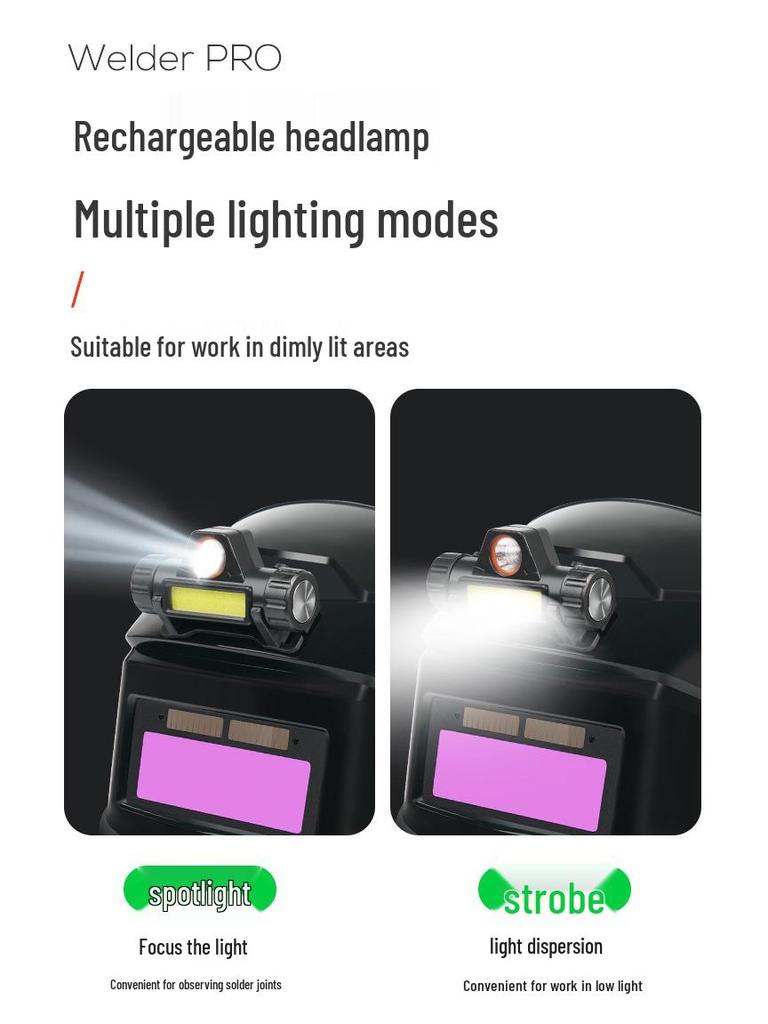 Auto-Darkening Lightweight Full Face Welding Helmet