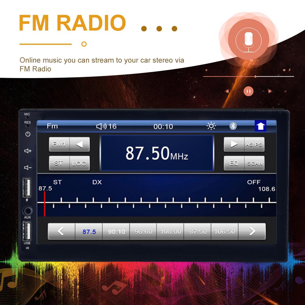 Radio 1DIN MP5 Universal Car Radio, Touch Display,7 Inch USB/AUX
