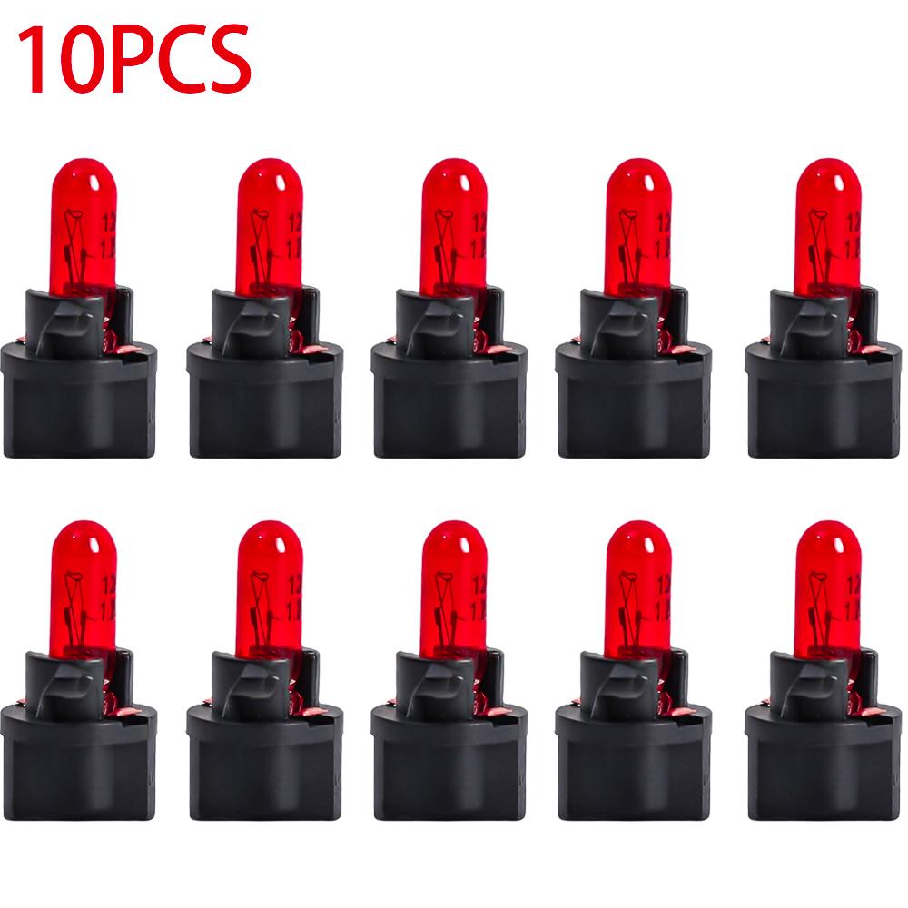 T5 B8.5d LED Autolampen Instrumententafel Glühbirnen Niedriger Stromverbrauch 5050 SMD Automobil Armaturenbrett Schalterlampe 12V Kontrollleuchte 10 Stück