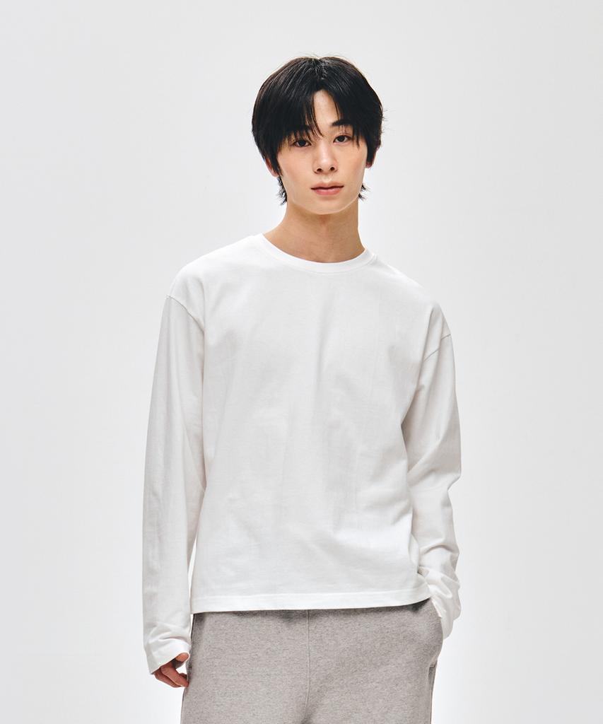 GAINSBORO Signature Crop Long Sleeve_White