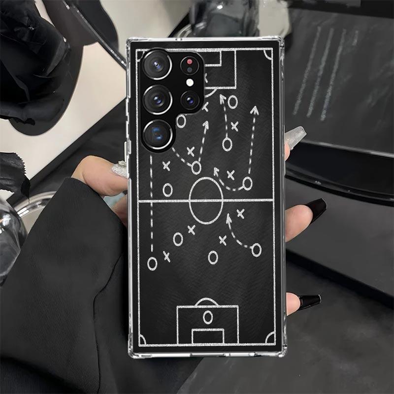 Football Soccer Tactics Time Phone Case for Samsung Galaxy S25 Edge S24 Ultra S23 Plus S22 S20 FE S10 + Soft Print Cover Coque