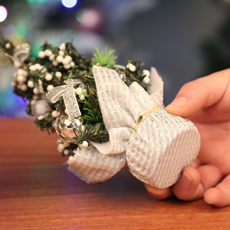 Christmas decorations mini small Christmas tree tabletop ornaments small gift Christmas tree