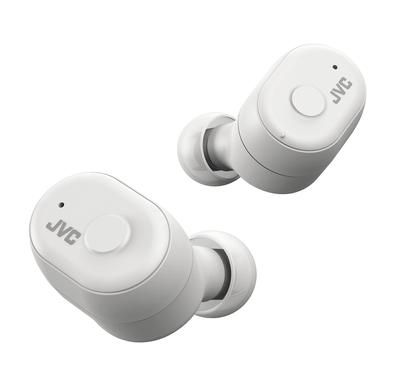 JVC Kenwood Skutočne bezdrôtové Kompaktné a ľahké Až 28 hodín Zvuk okolia Bluetooth Biela HA-A11T-W Slúchadlá, (5,2 g), Prehrávanie, Záznam,
