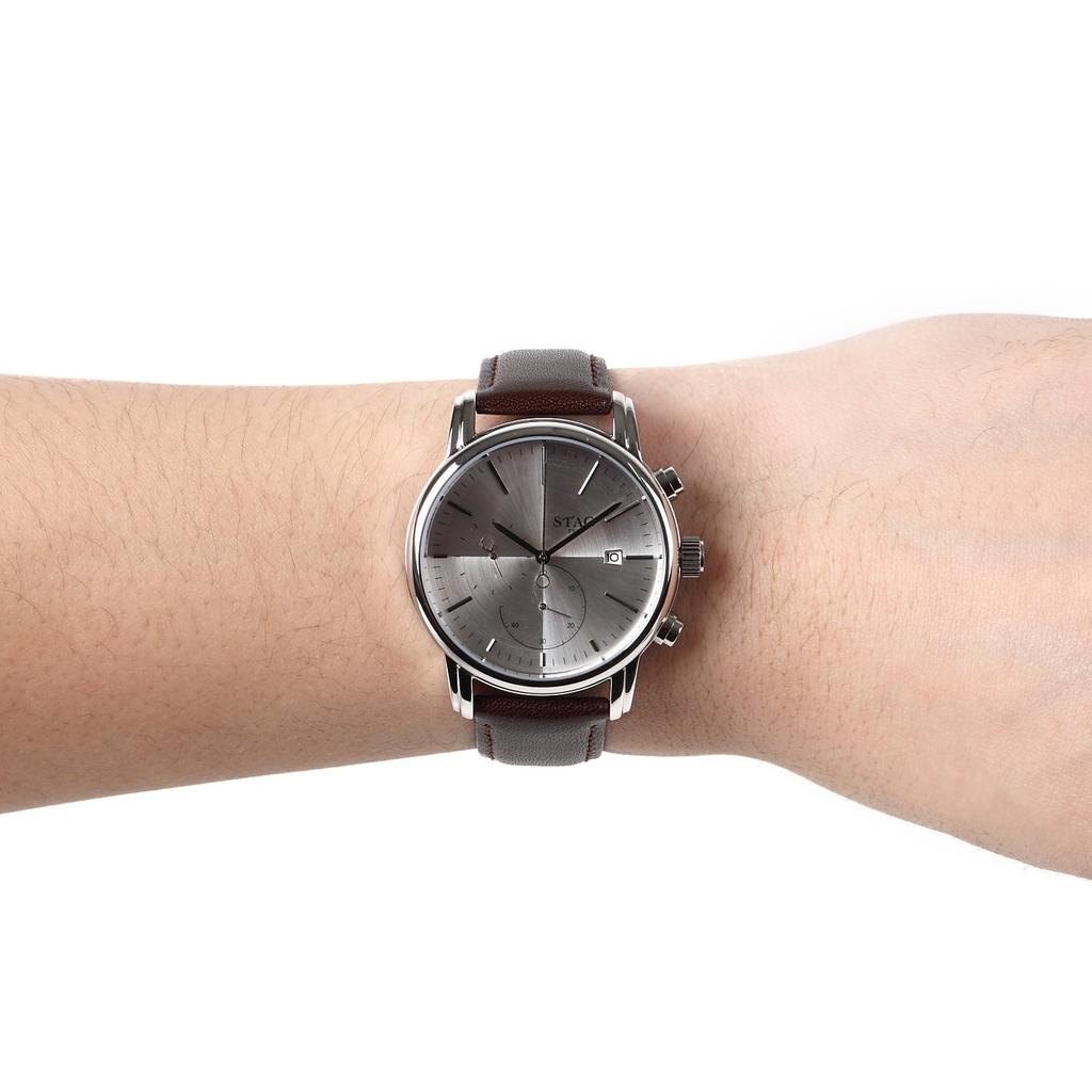 STAG TYO JAPAN Chronograph Wristwatch Japan Quartz Calfskin Leather STG021S1