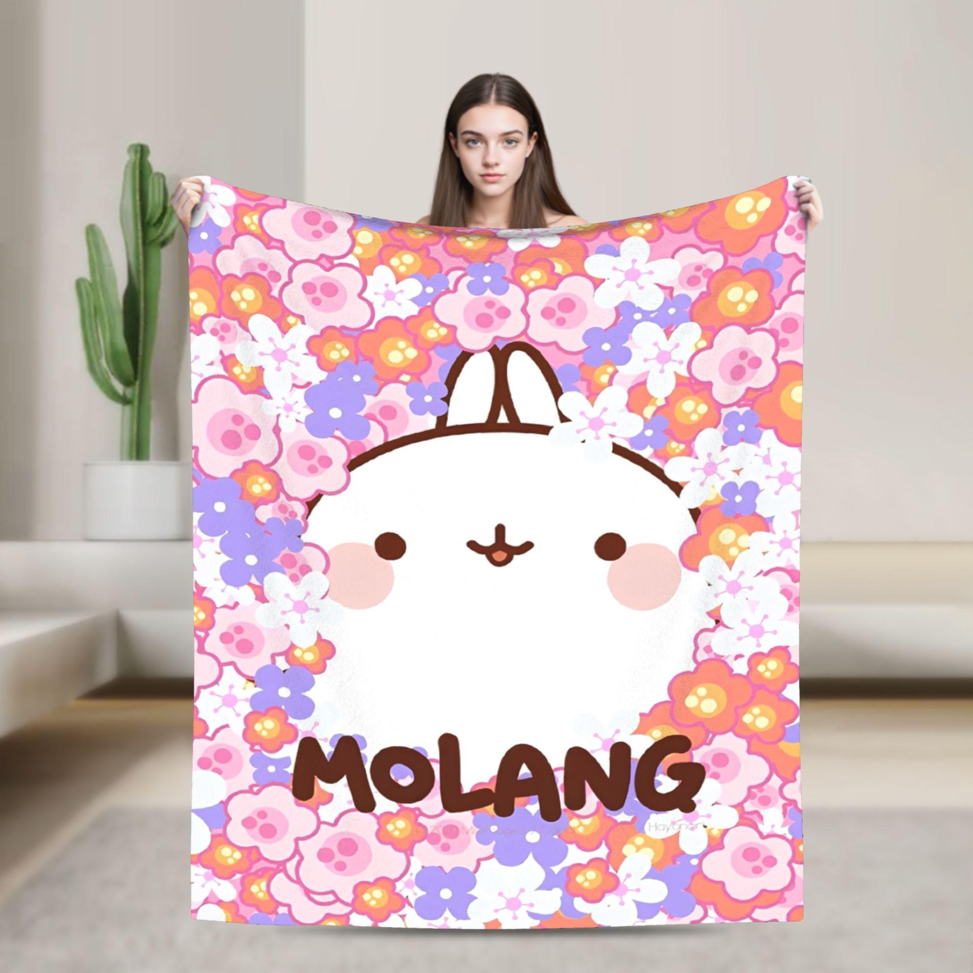 

Cute Anime M-Molangs Blankets Fleece Decoration Multifunction Soft Throw Blankets for Bedding Outdoor Bedspread 75x90cm